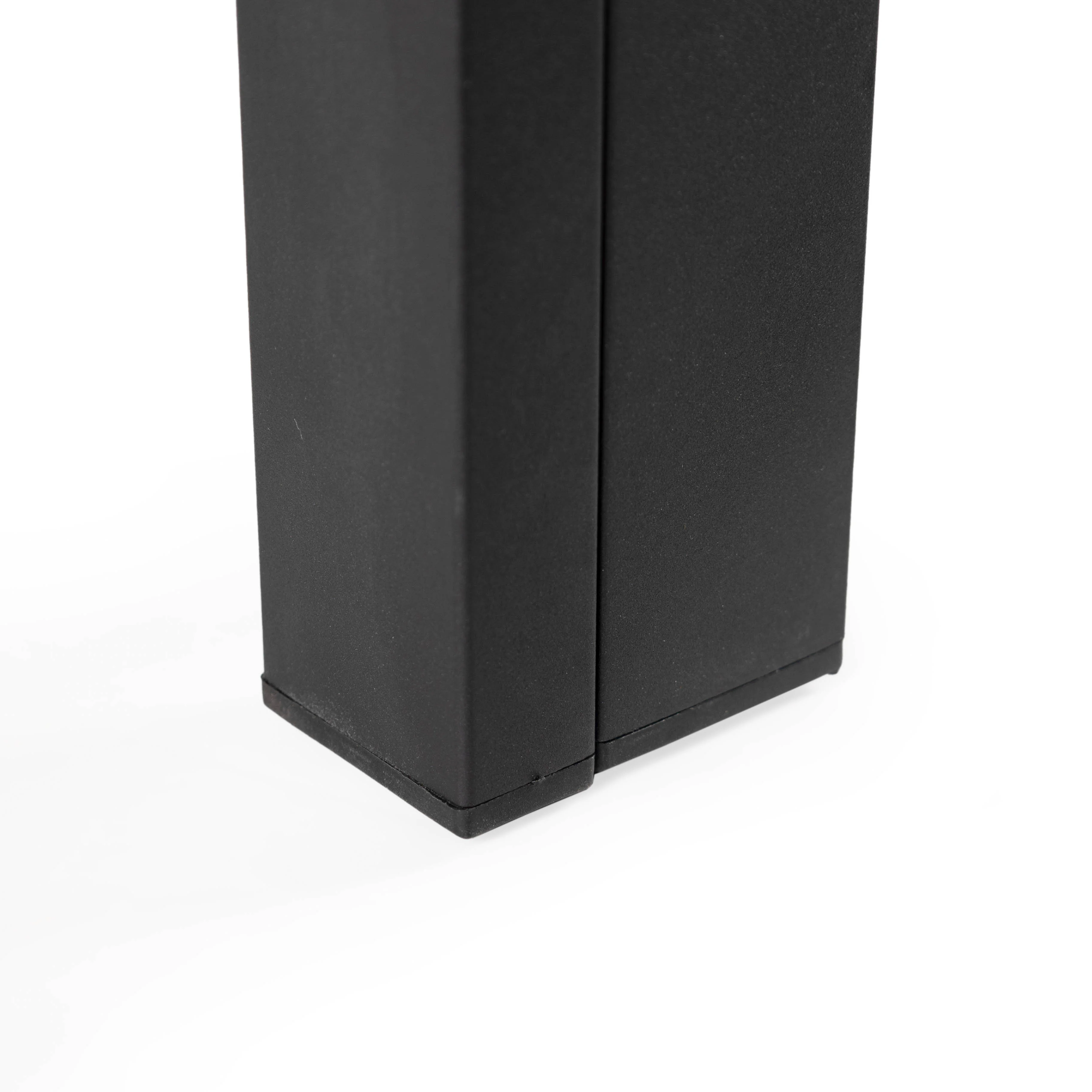 Chelsea Aluminum Outdoor 63" Dining Table in Black