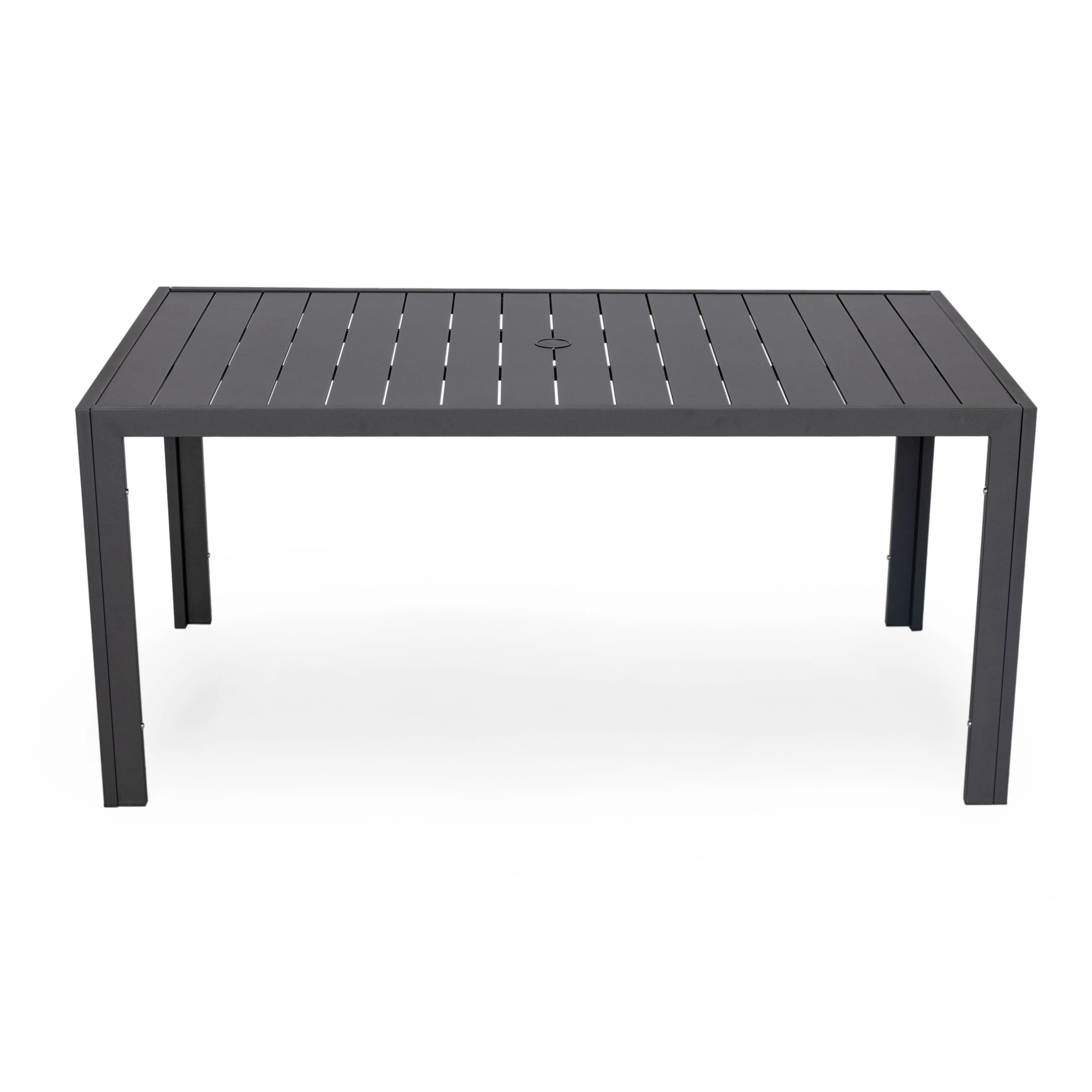 Chelsea Aluminum Outdoor 63" Dining Table in Black