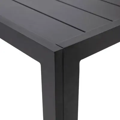 Chelsea Aluminum Outdoor 63" Dining Table in Black