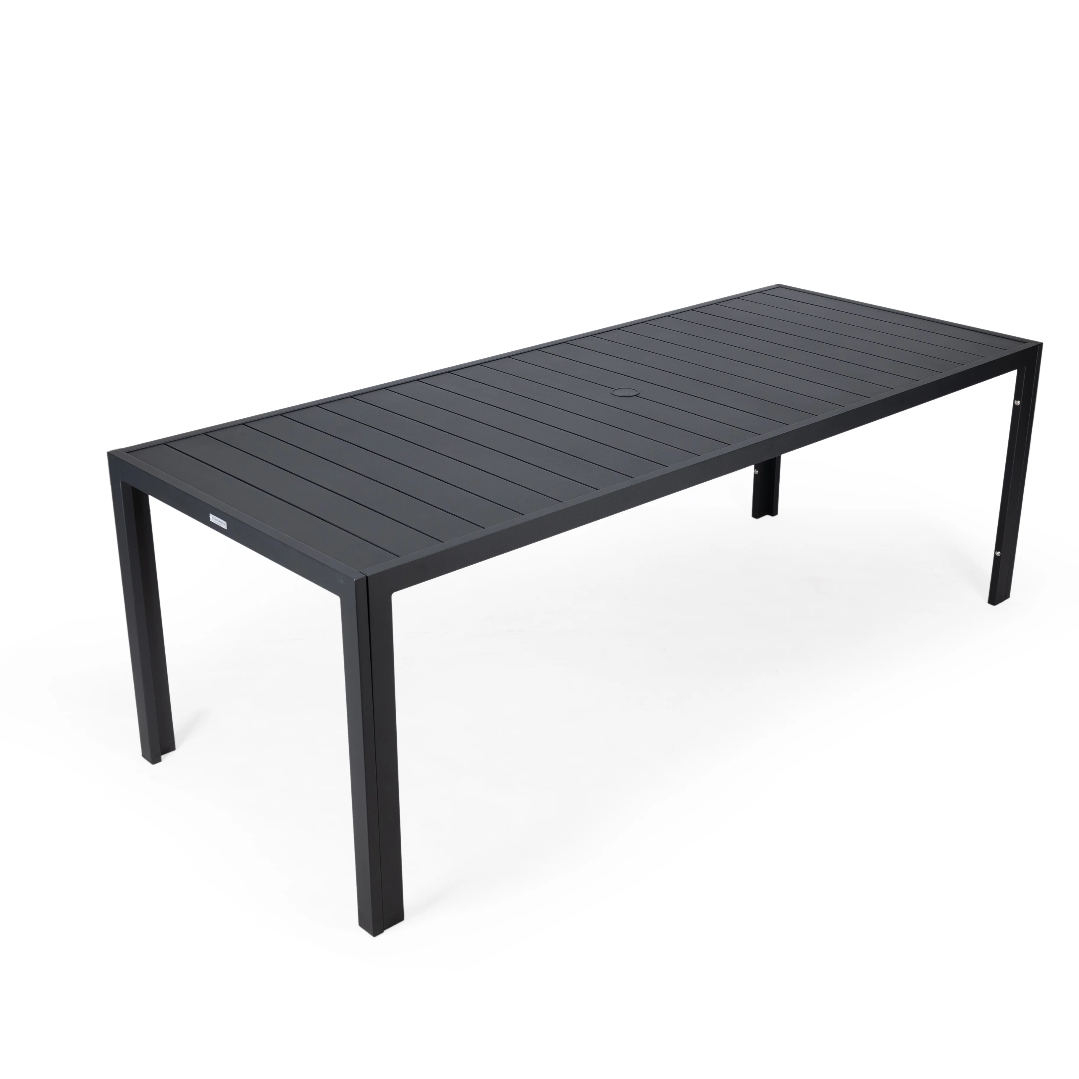Chelsea Aluminum Outdoor 87" Dining Table in Black