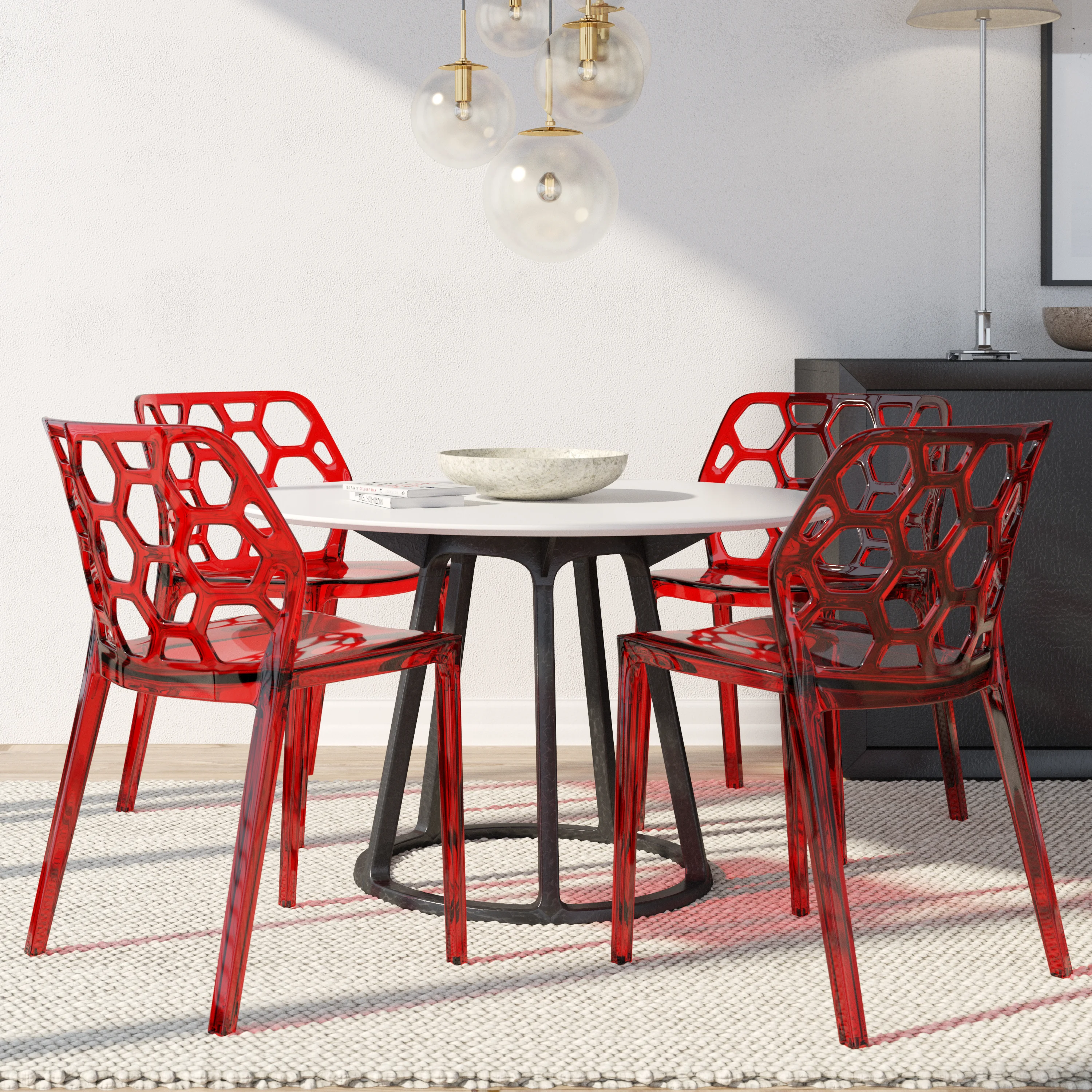 Modern Dynamic Dining Chair, Set of 4