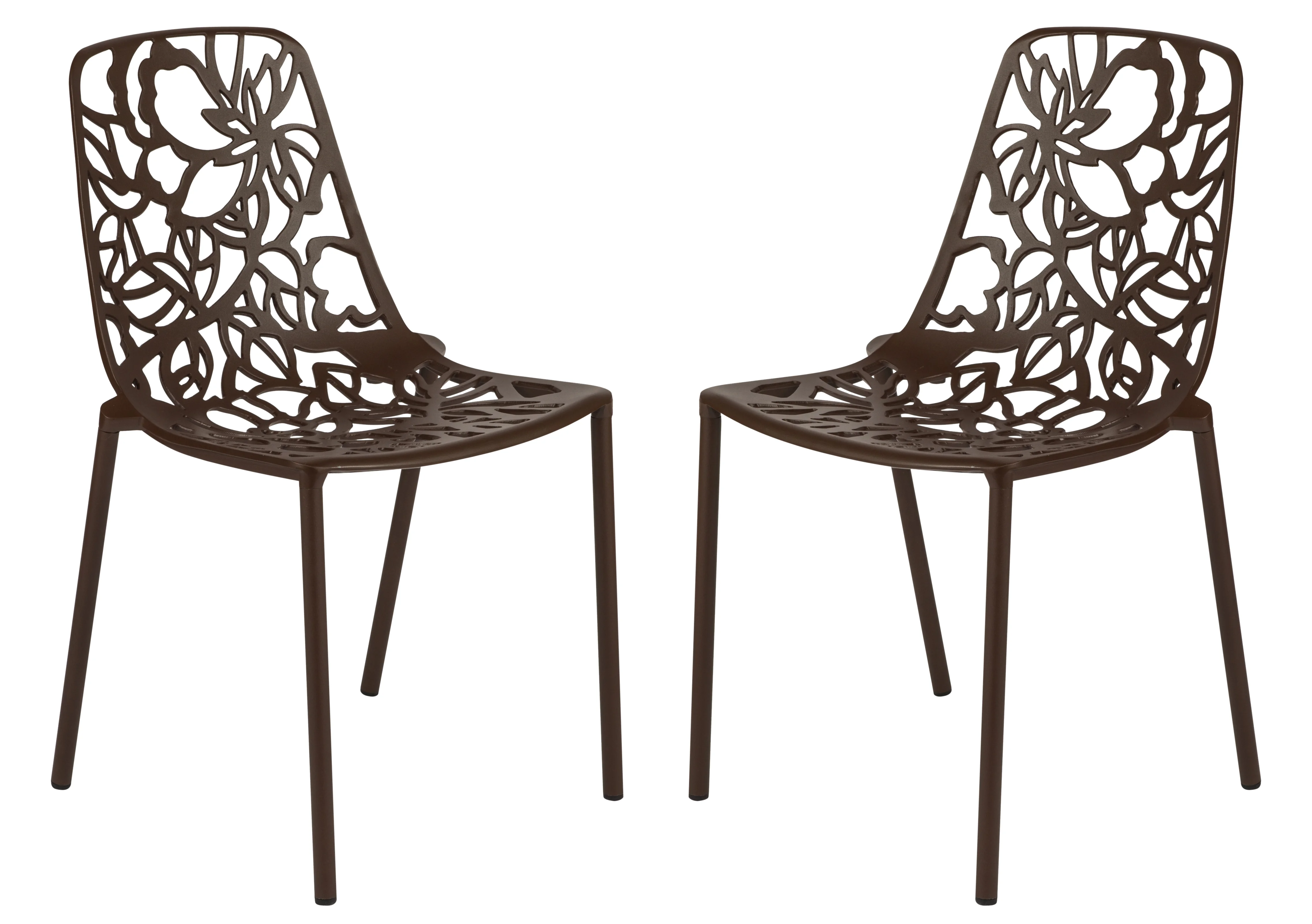 Modern Devon Aluminum Chair, Set of 2