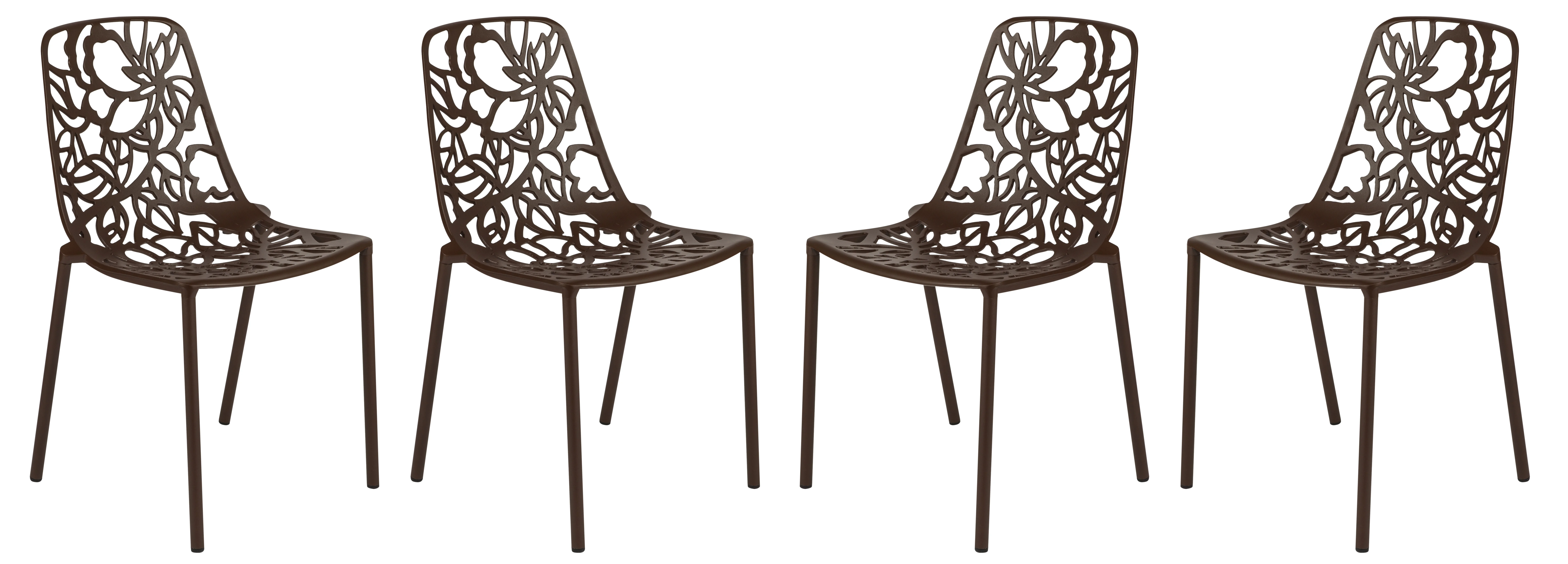 Modern Devon Aluminum Chair, Set of 4