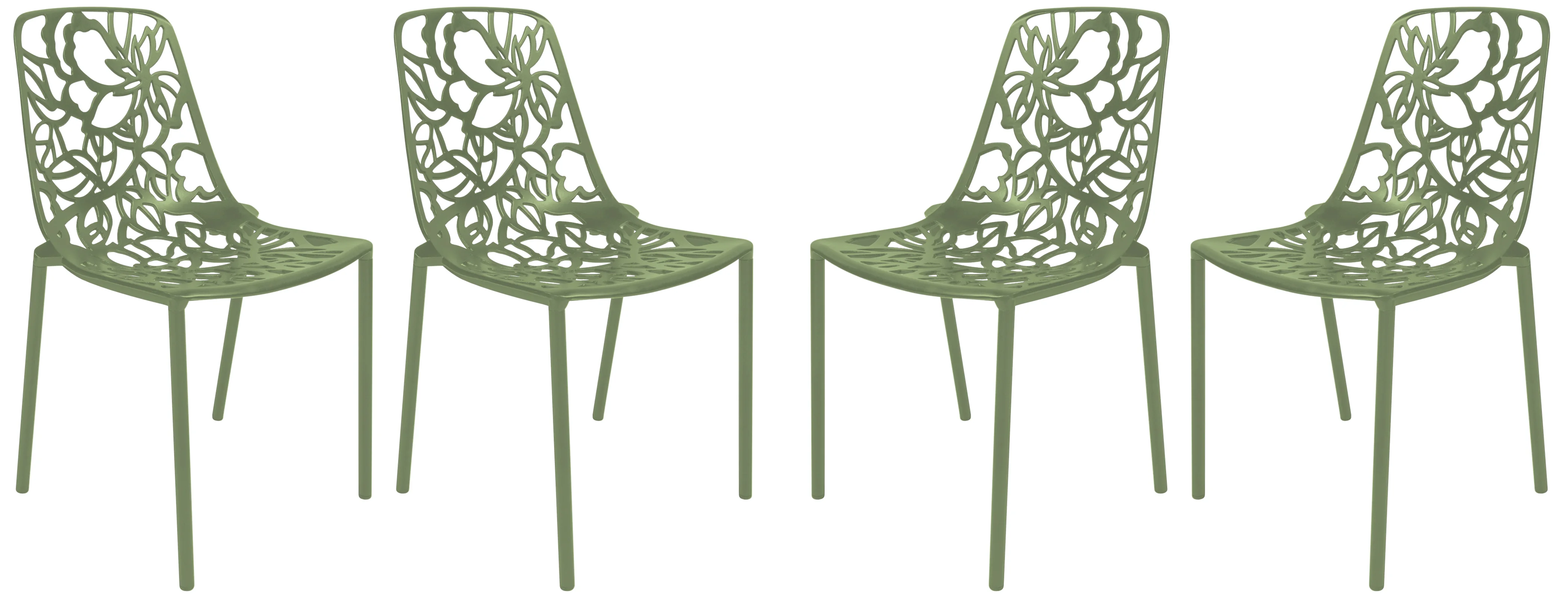 Modern Devon Aluminum Chair, Set of 4