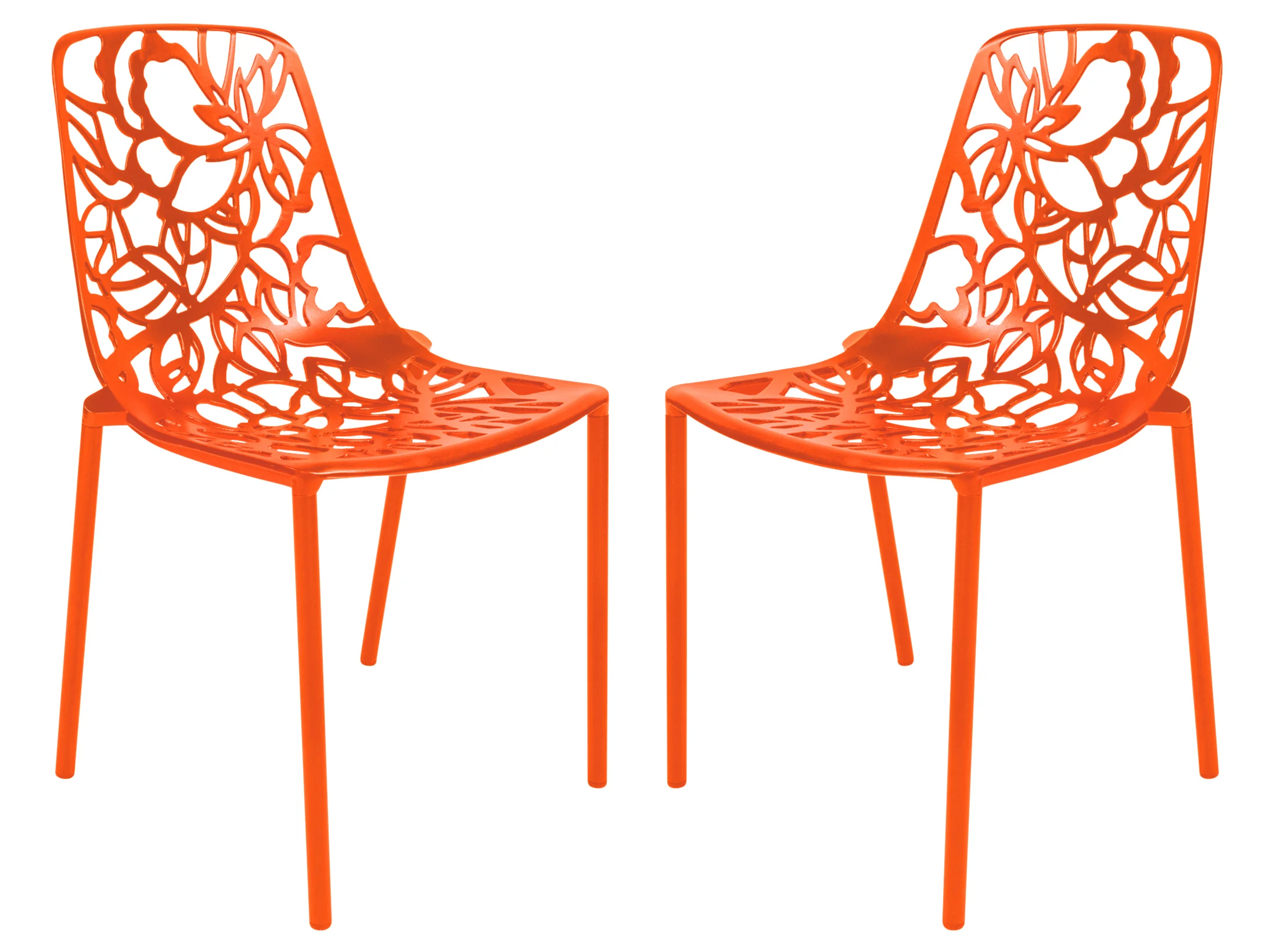 Modern Devon Aluminum Chair, Set of 2