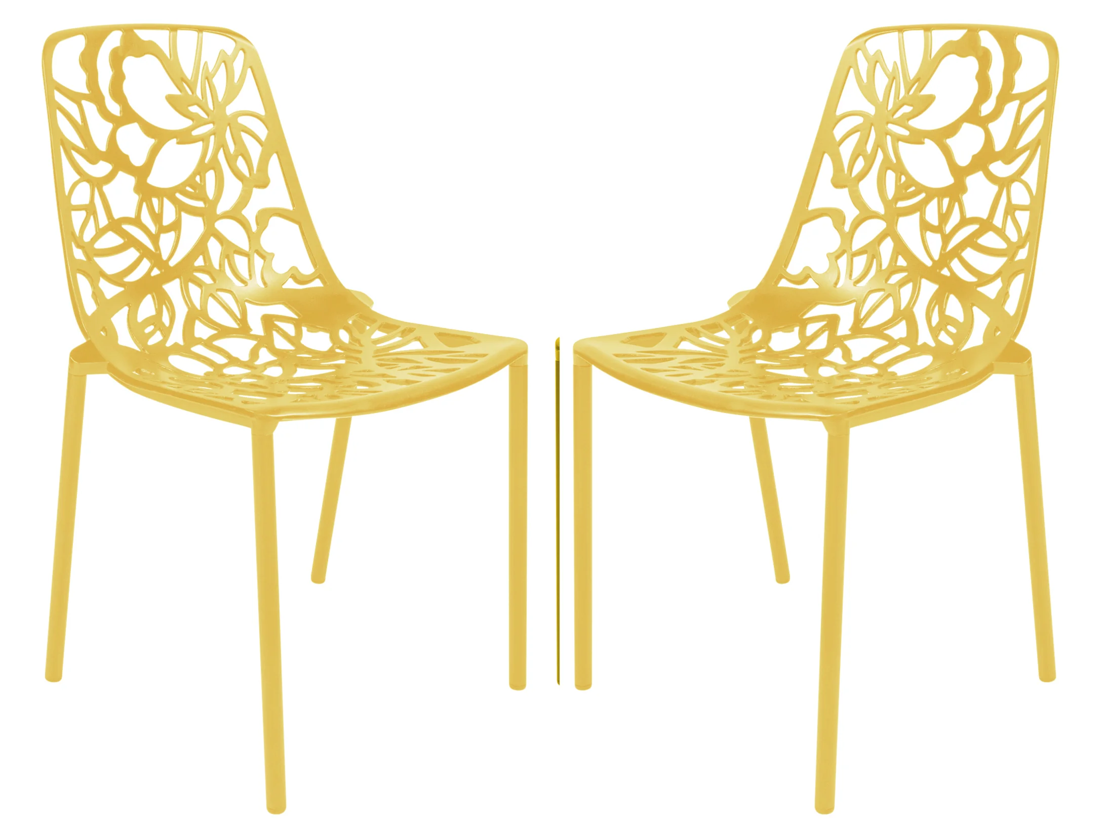 Modern Devon Aluminum Chair, Set of 2