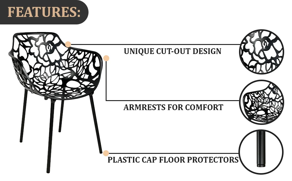 Modern Devon Aluminum Armchair