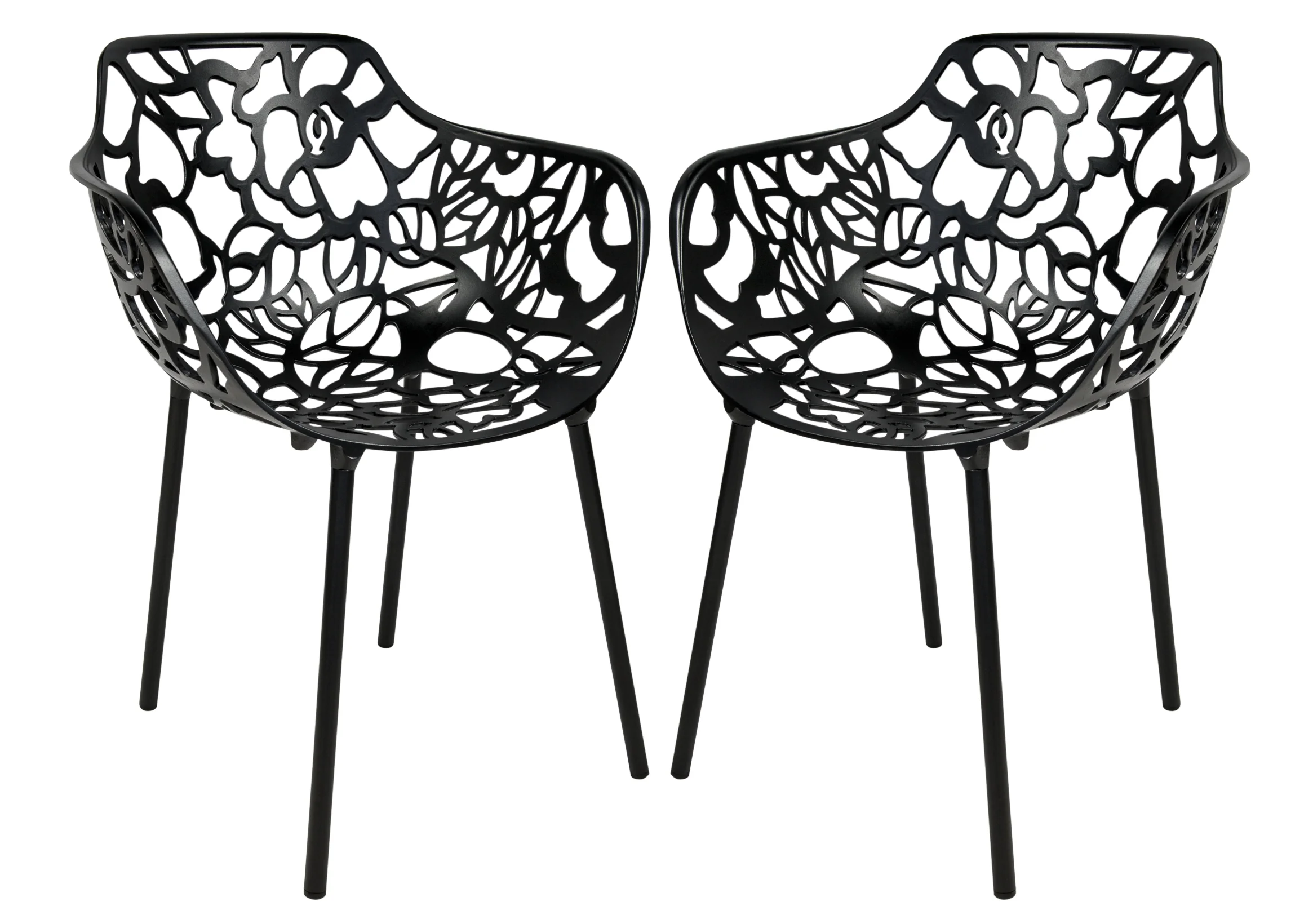 Modern Devon Aluminum Armchair, Set of 2