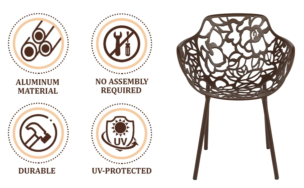 Modern Devon Aluminum Armchair