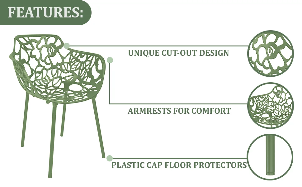 Modern Devon Aluminum Armchair