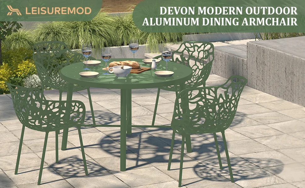 Modern Devon Aluminum Armchair