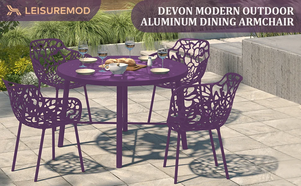 Modern Devon Aluminum Armchair