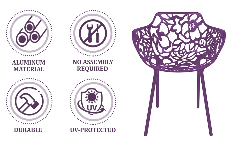 Modern Devon Aluminum Armchair