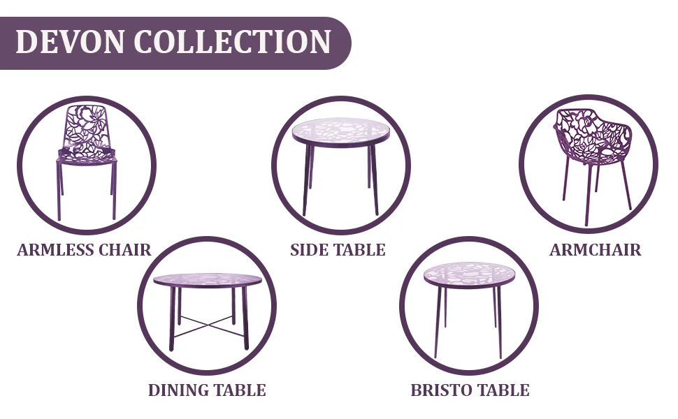 Modern Devon Aluminum Armchair