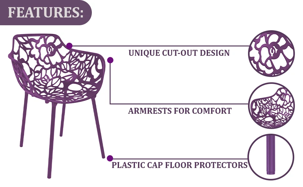 Modern Devon Aluminum Armchair