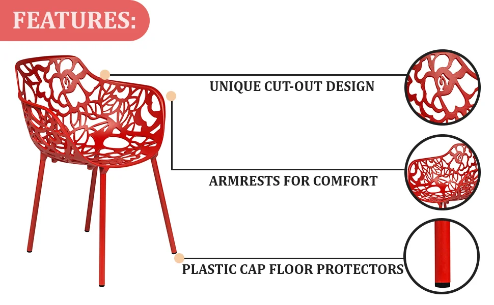 Modern Devon Aluminum Armchair