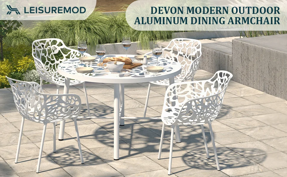 Modern Devon Aluminum Armchair