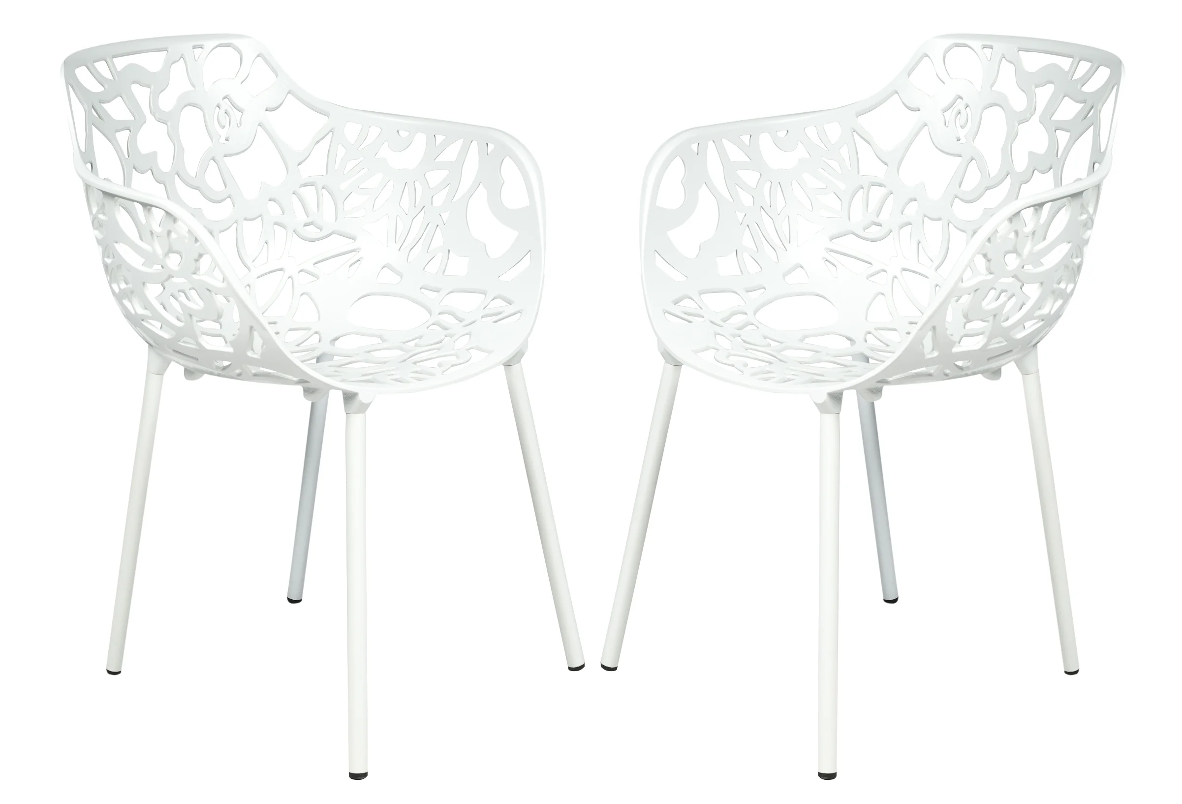 Modern Devon Aluminum Armchair, Set of 2