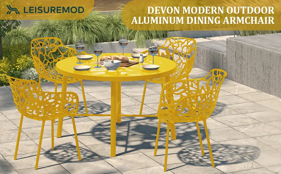 Modern Devon Aluminum Armchair