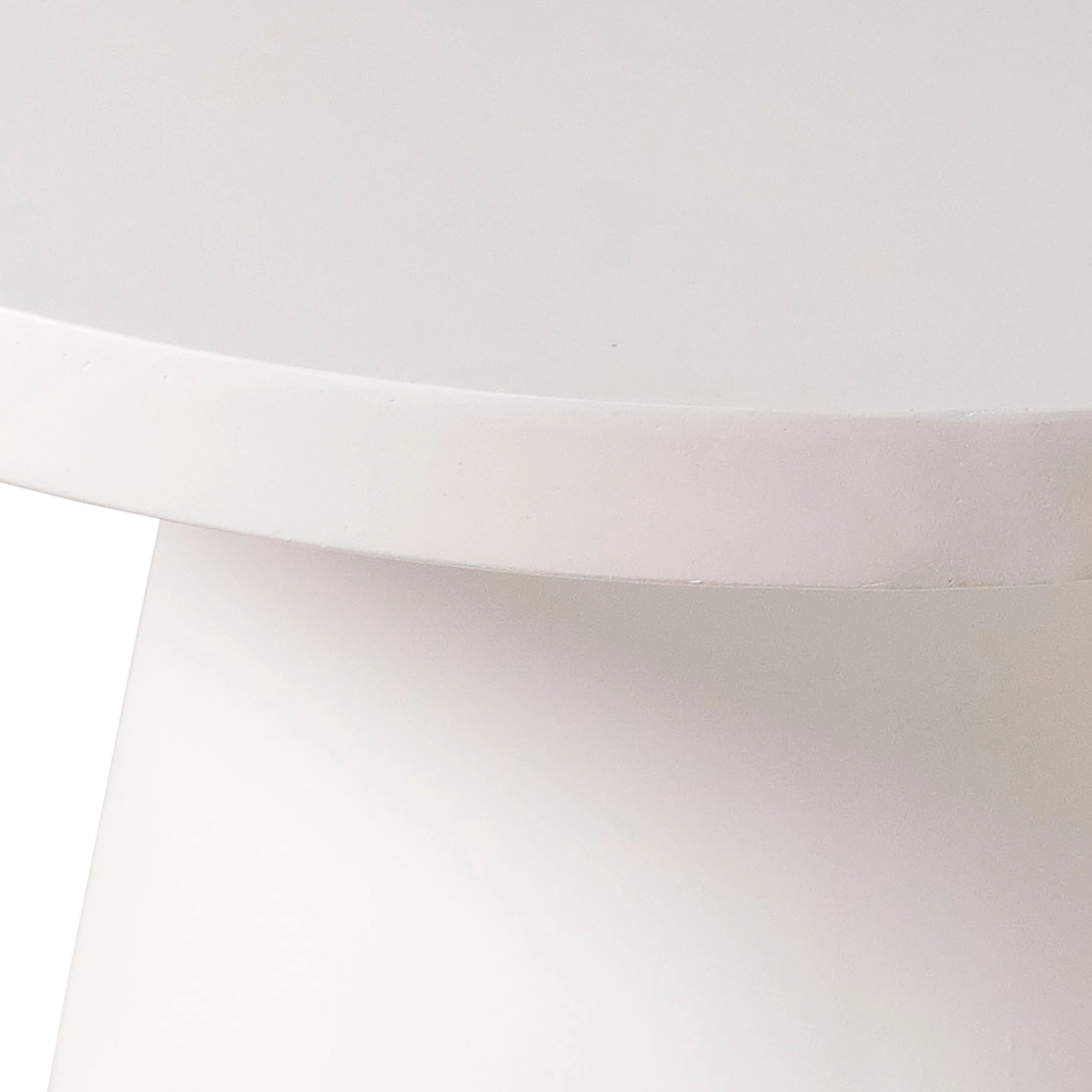 Dune Collection Fiberglass Outdoor Coffee Table In White