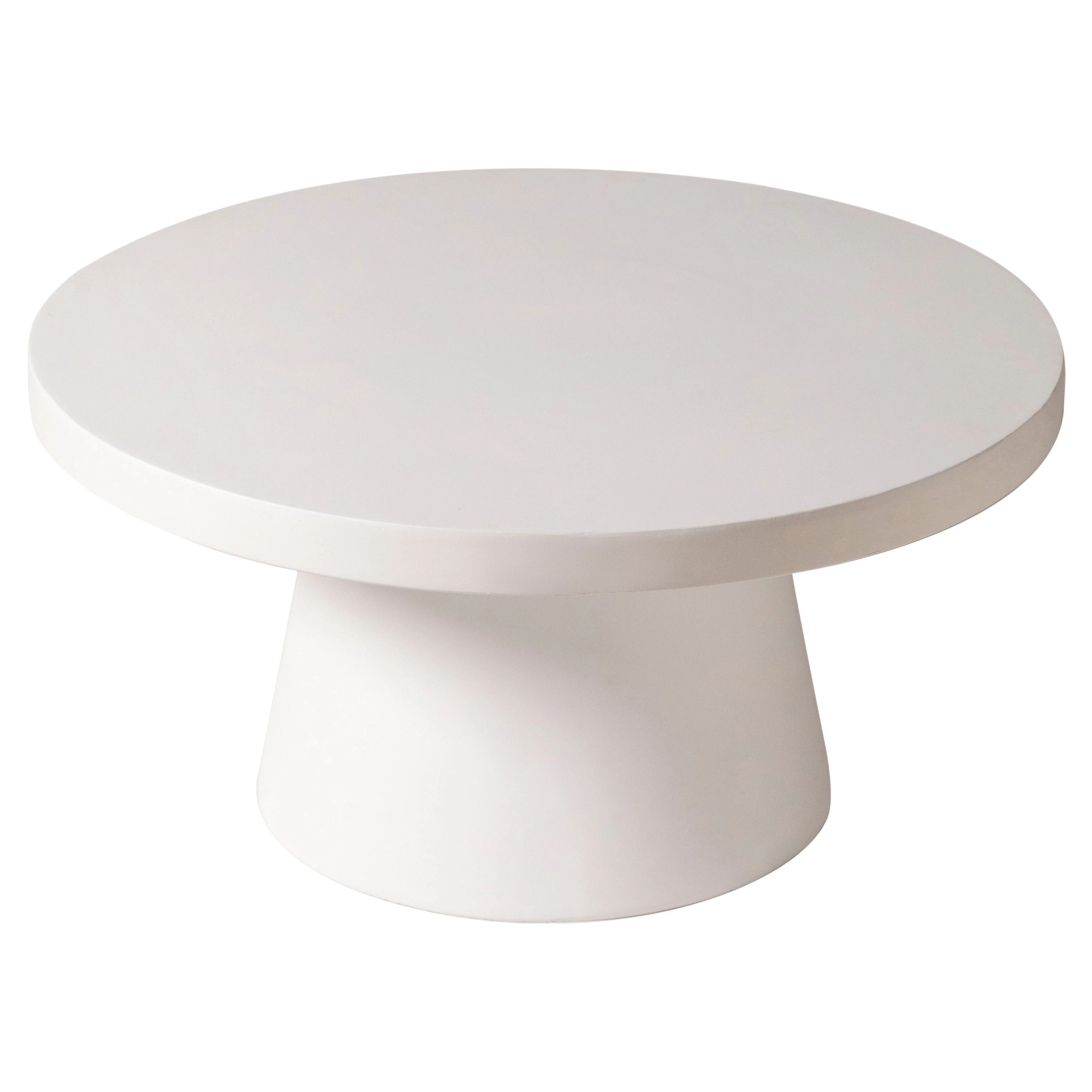 Dune Collection Fiberglass Outdoor Coffee Table In White