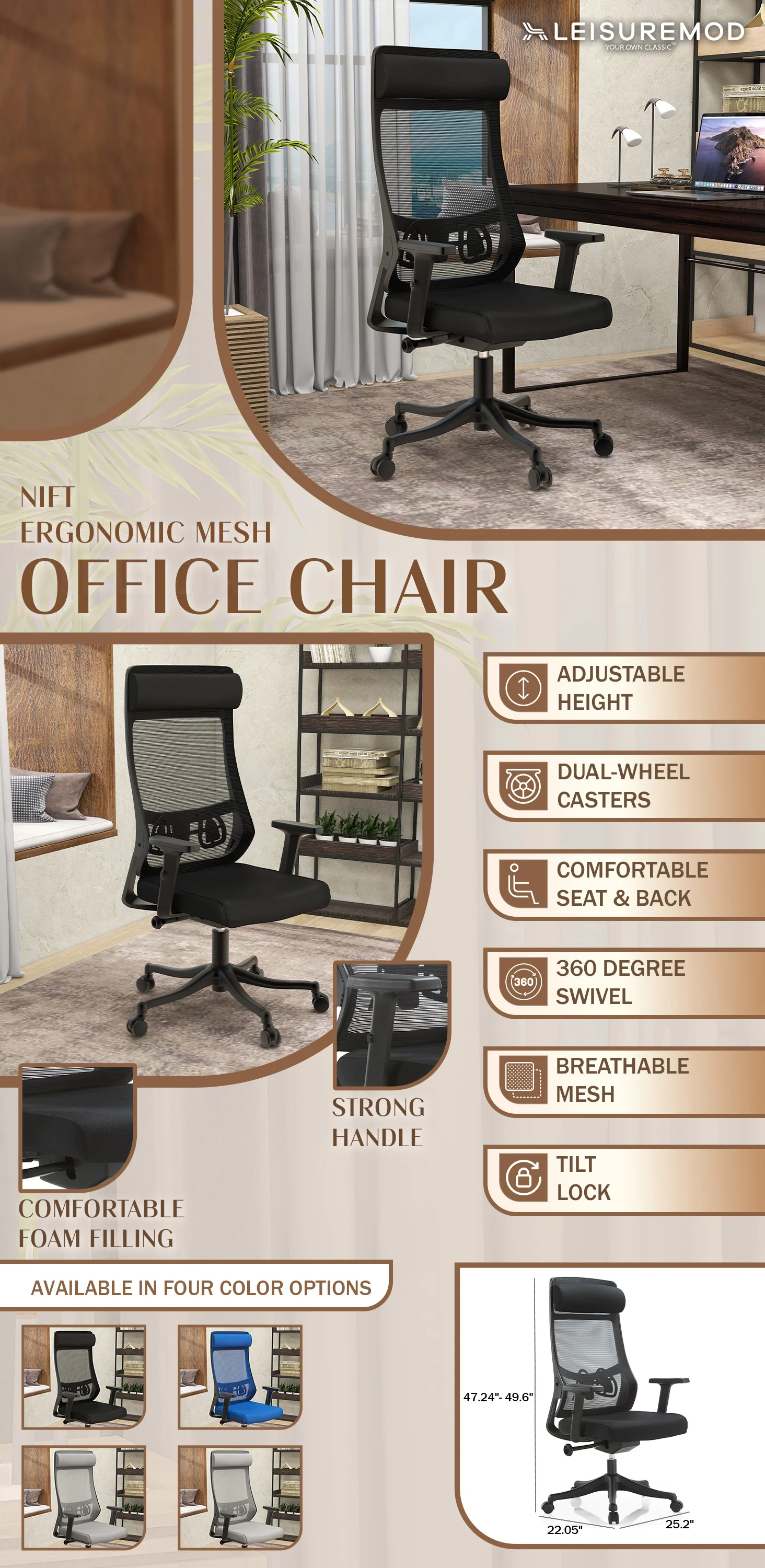 Office Dale Series Office Task Chair In Black