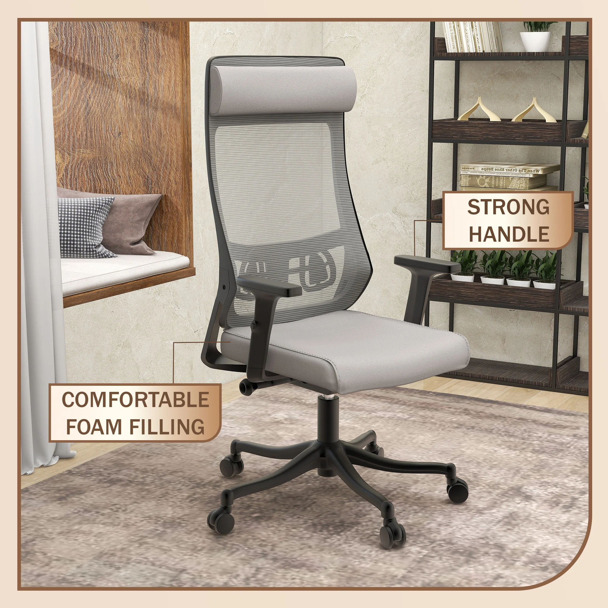 Office Dale Series Office Task Chair In Light Grey