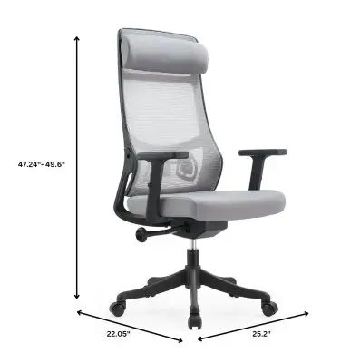Office Dale Series Office Task Chair In Light Grey