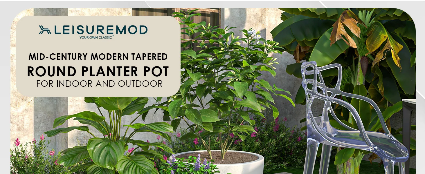 Dahlia Series Poly Stone Planter Set in White