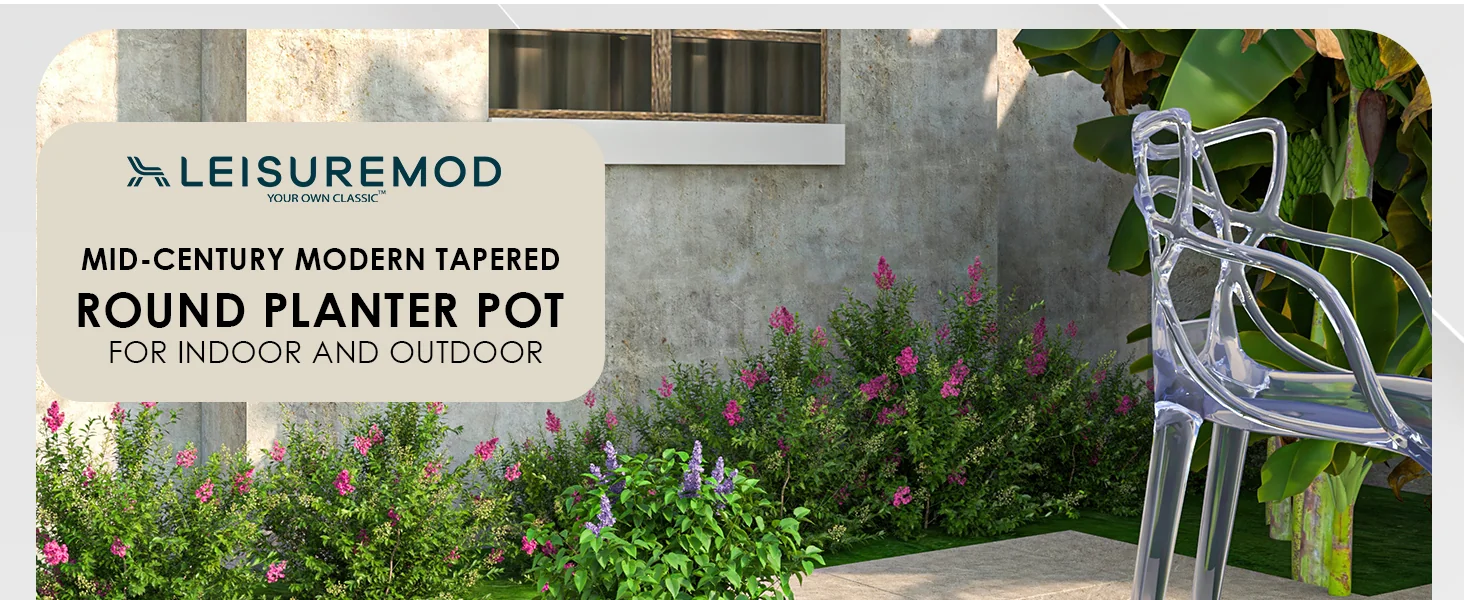 Dahlia Series Poly Stone Planter in TerraCotta Color 14.4 Dia, 10.8 High