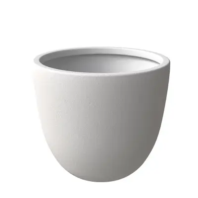 Dahlia Series Poly Stone Planter in White 14.4 Dia, 10.8 High