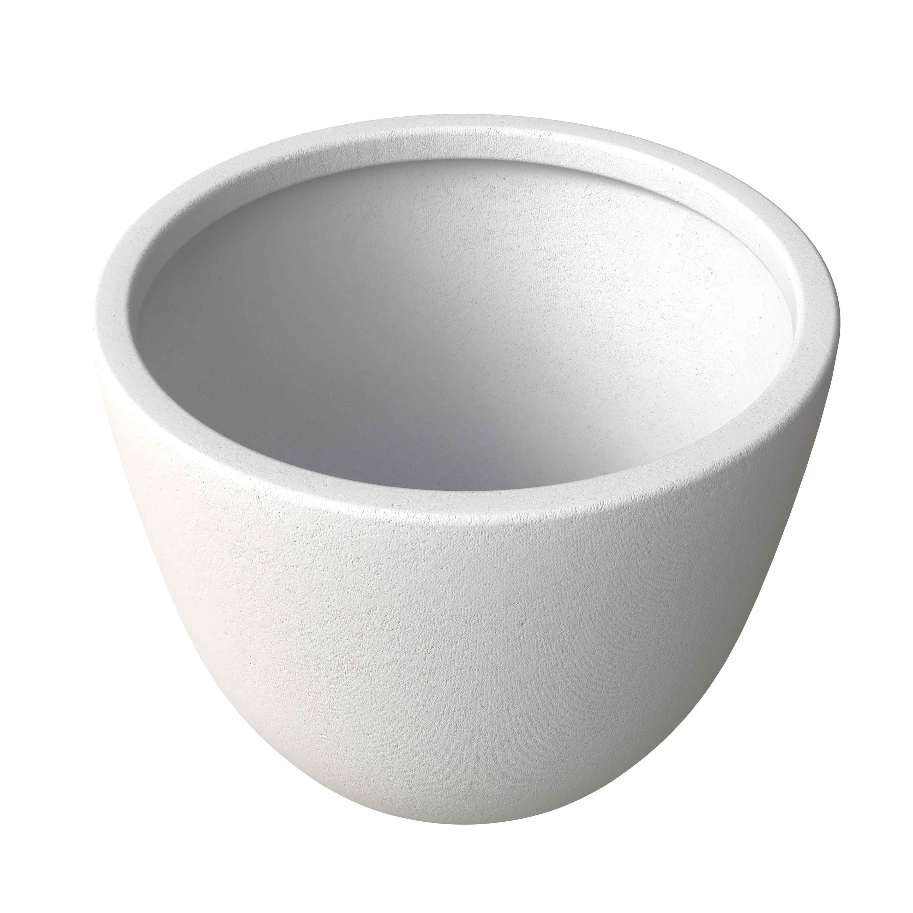 Dahlia Series Poly Stone Planter in White 21.3 Dia, 15.7 High