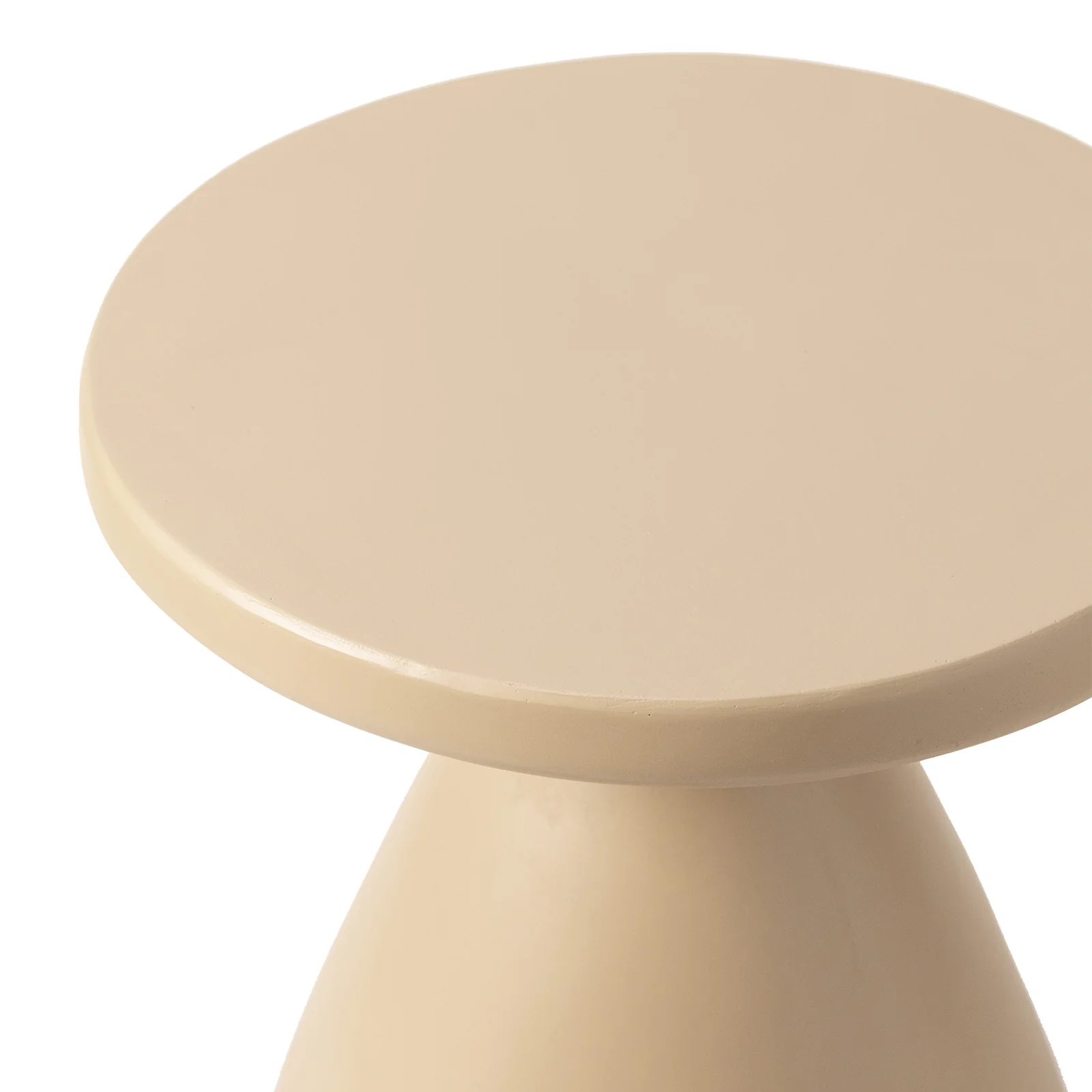 Dune Collection Fiberglass Outdoor Side Table in Beige