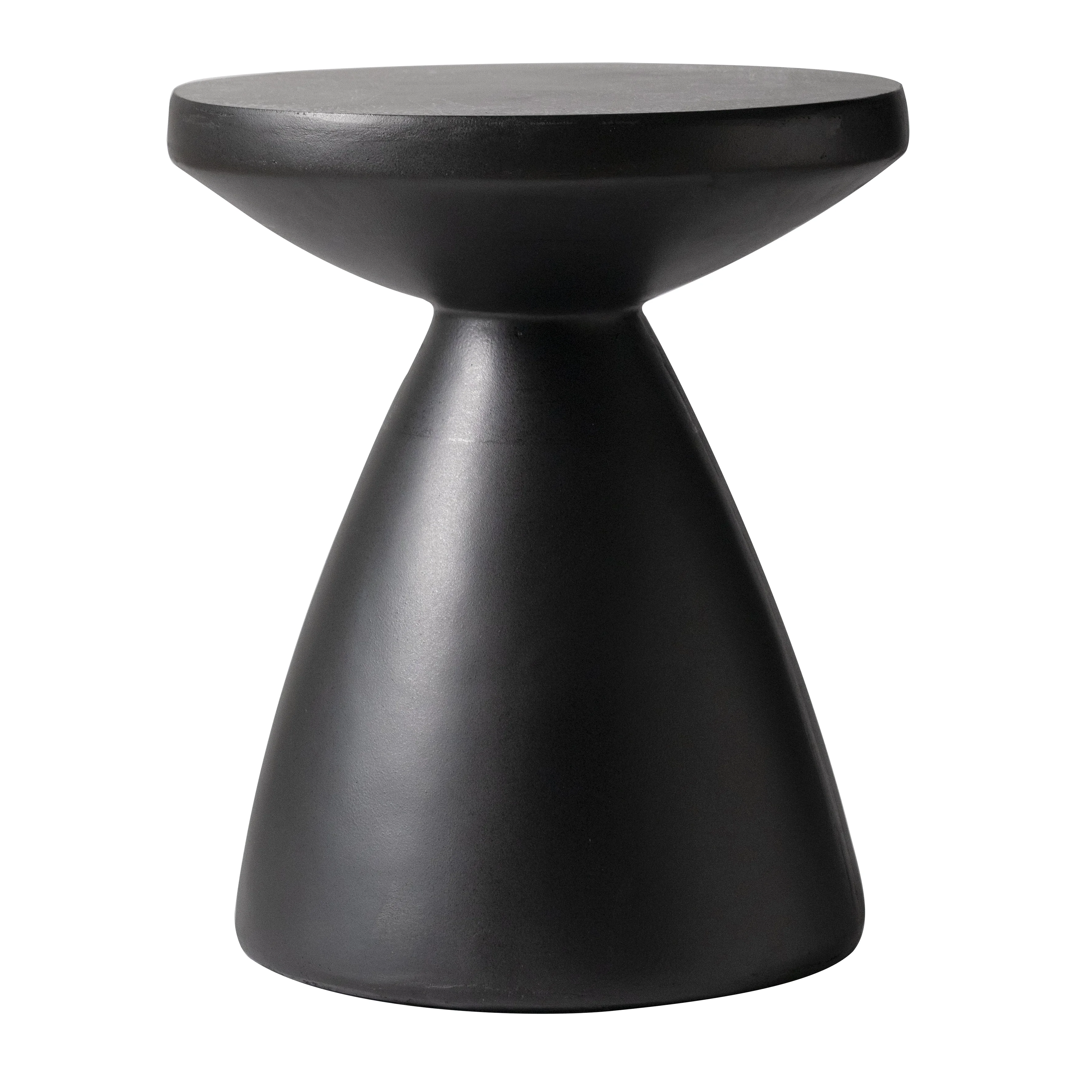 Dune Collection Fiberglass Outdoor Side Table in Black