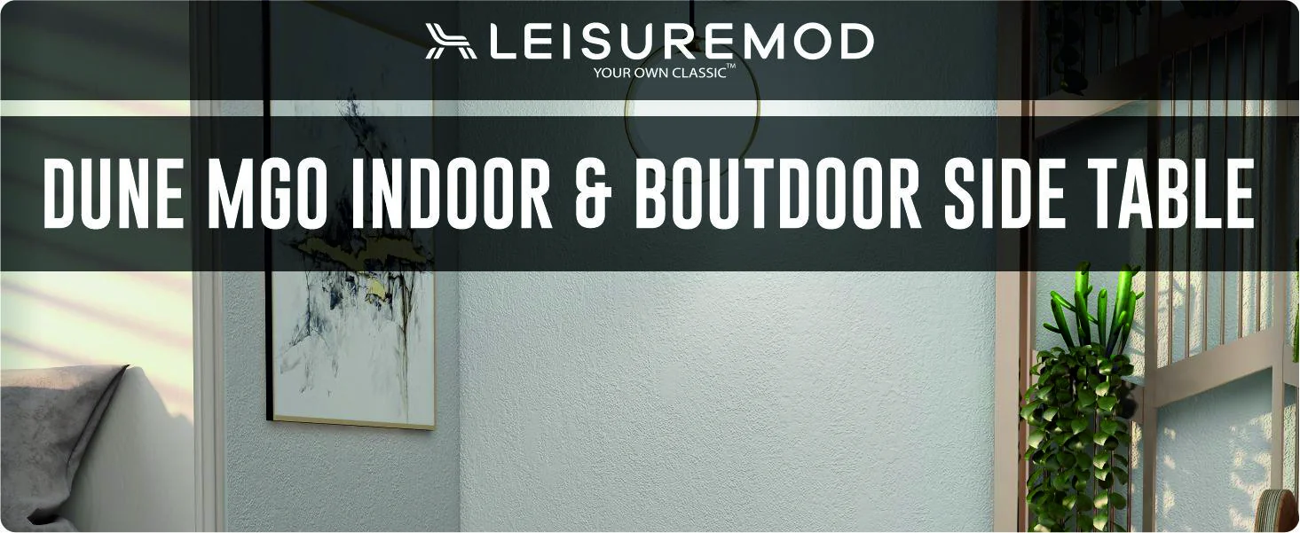 Dune Collection Fiberglass Outdoor Side Table in Black