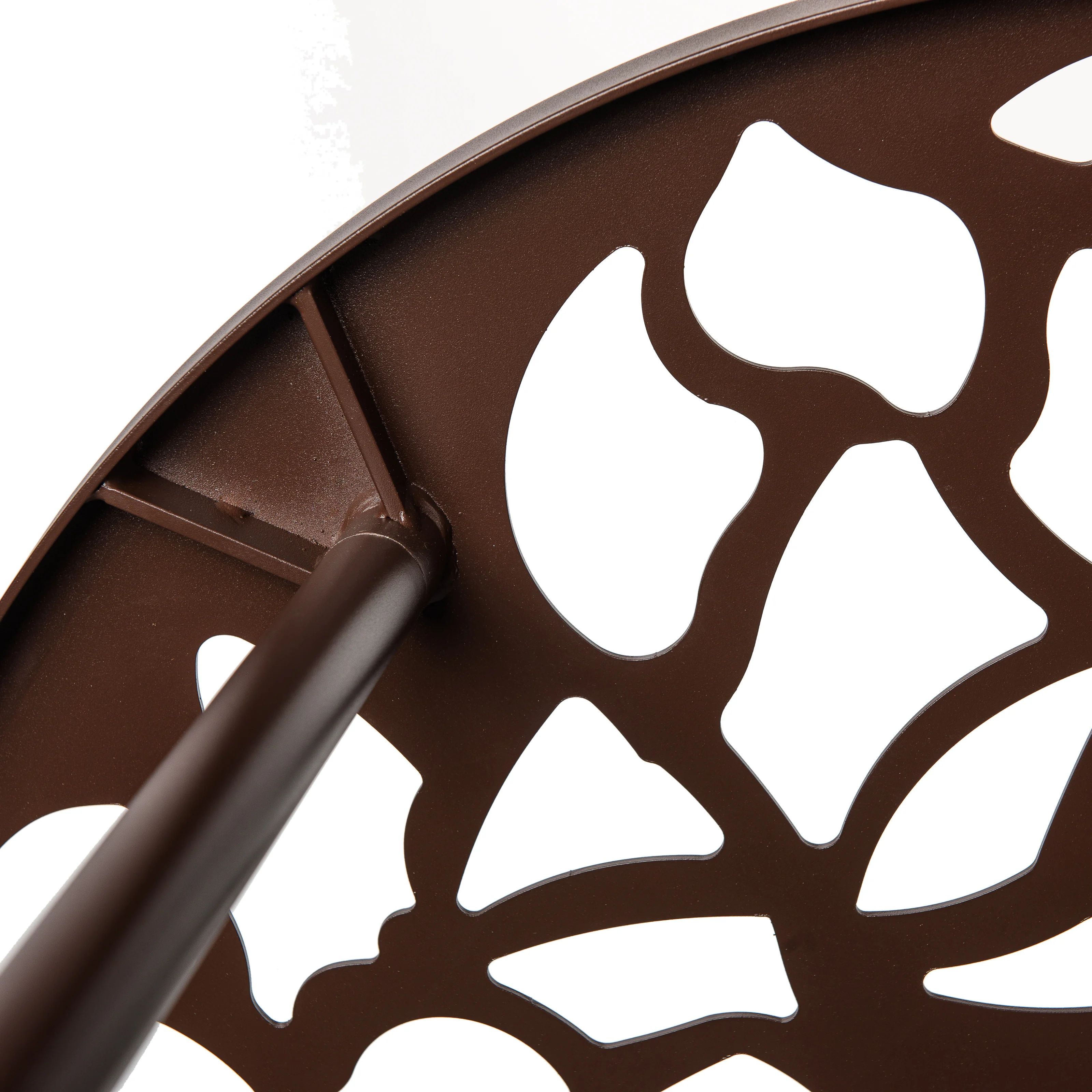 Devon Tree Design Glass Top Aluminum Base Indoor Outdoor End Table