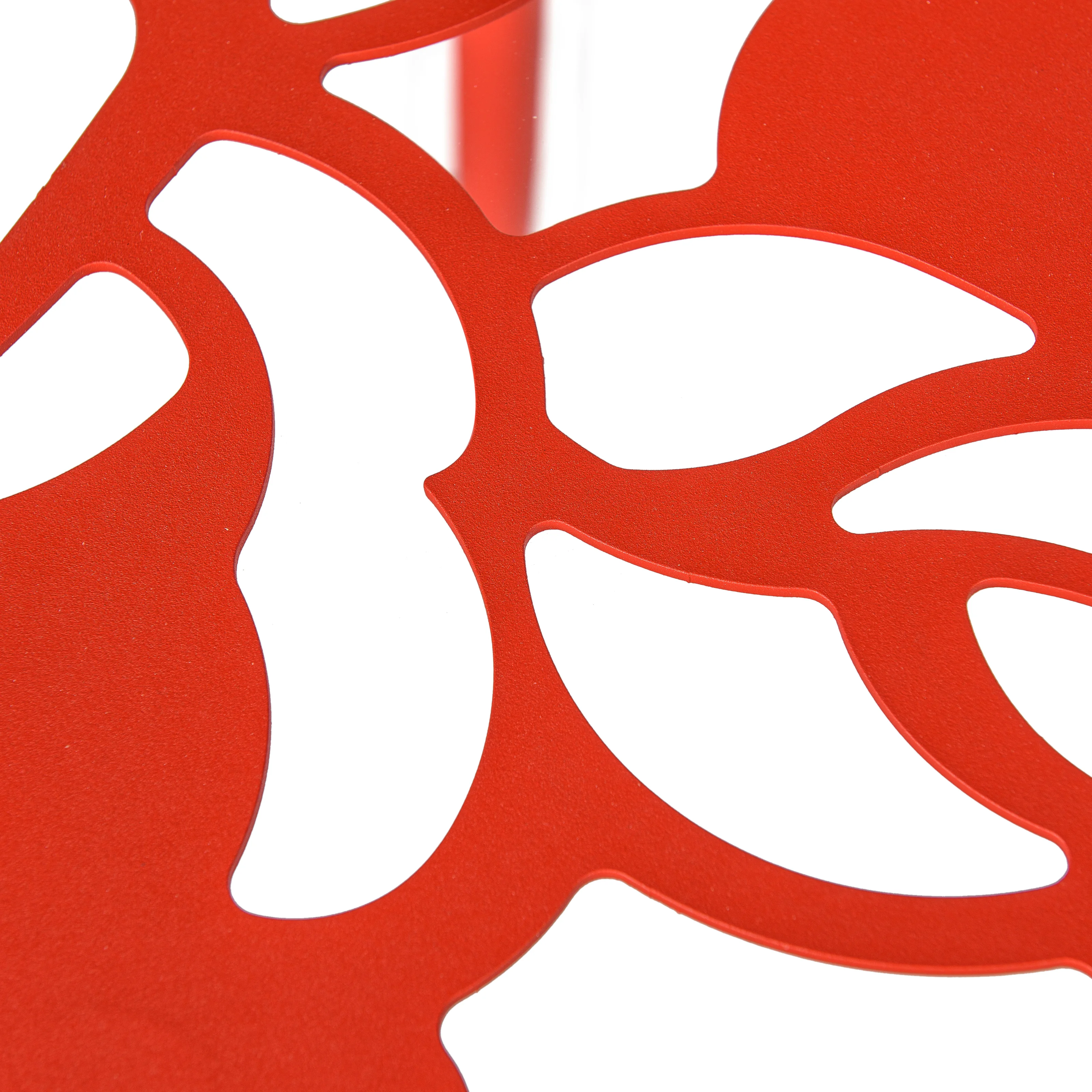 Devon Mid-Century Modern 5-Piece Aluminum Outdoor Patio Dining Set with Tempered Glass Top Table and 4 Stackable Flower Design Chairs for Patio, Poolside, Balcony, and Backyard Garden