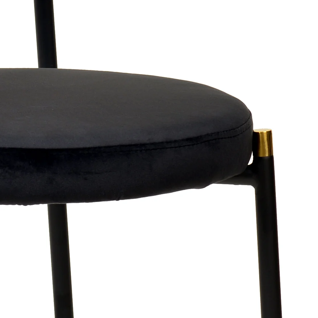 5-Piece Dining Set with 63" Rectangular Dining Table in Maple with 4 Velvet Dining Chairs in Black Steel Legs in Black