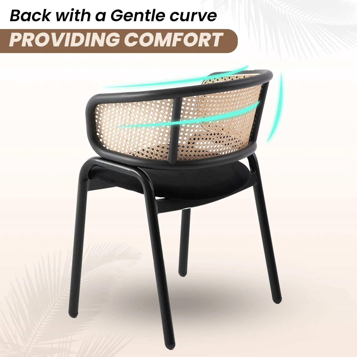 Ervilla - Dining Chair - Black Leather