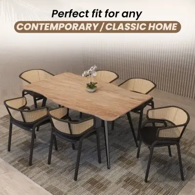 Ervilla - Dining Chair - Black Leather