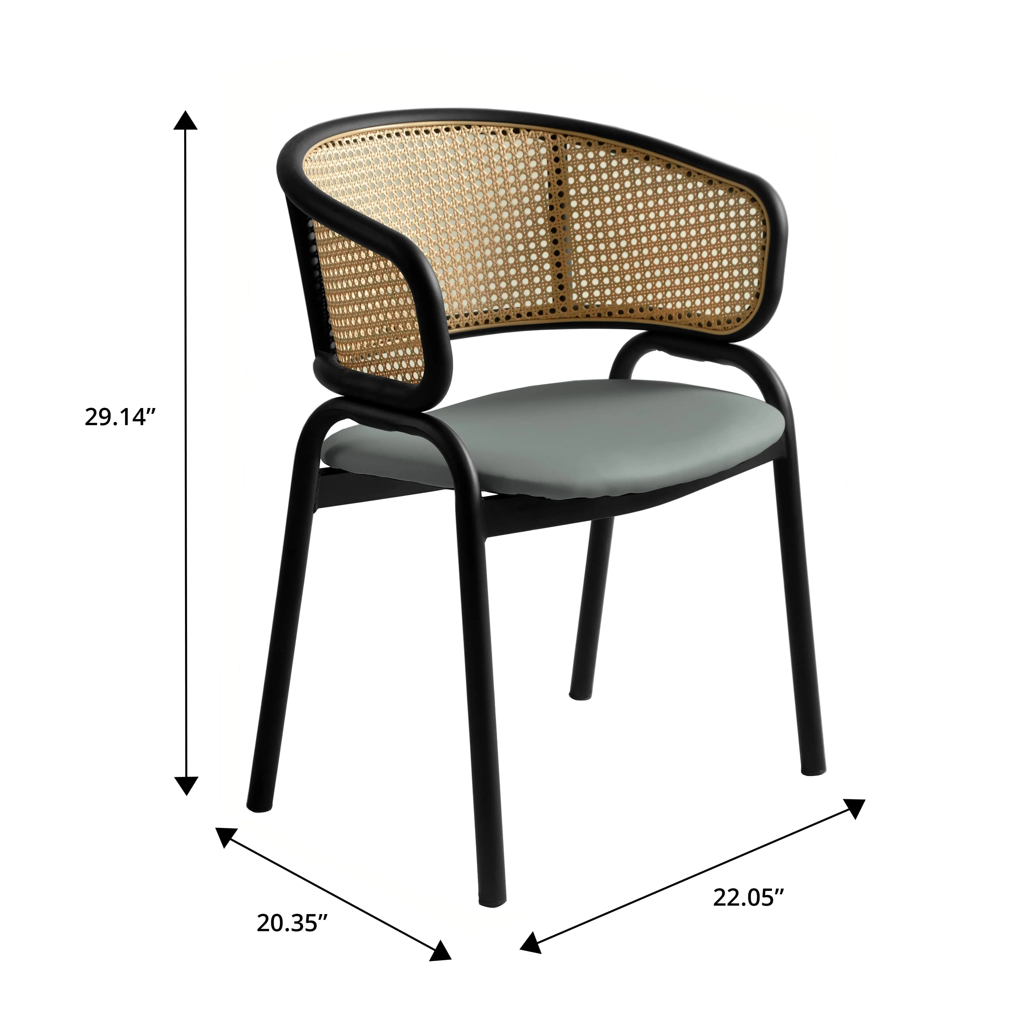 Ervilla - Dining Chair - Grey Leather