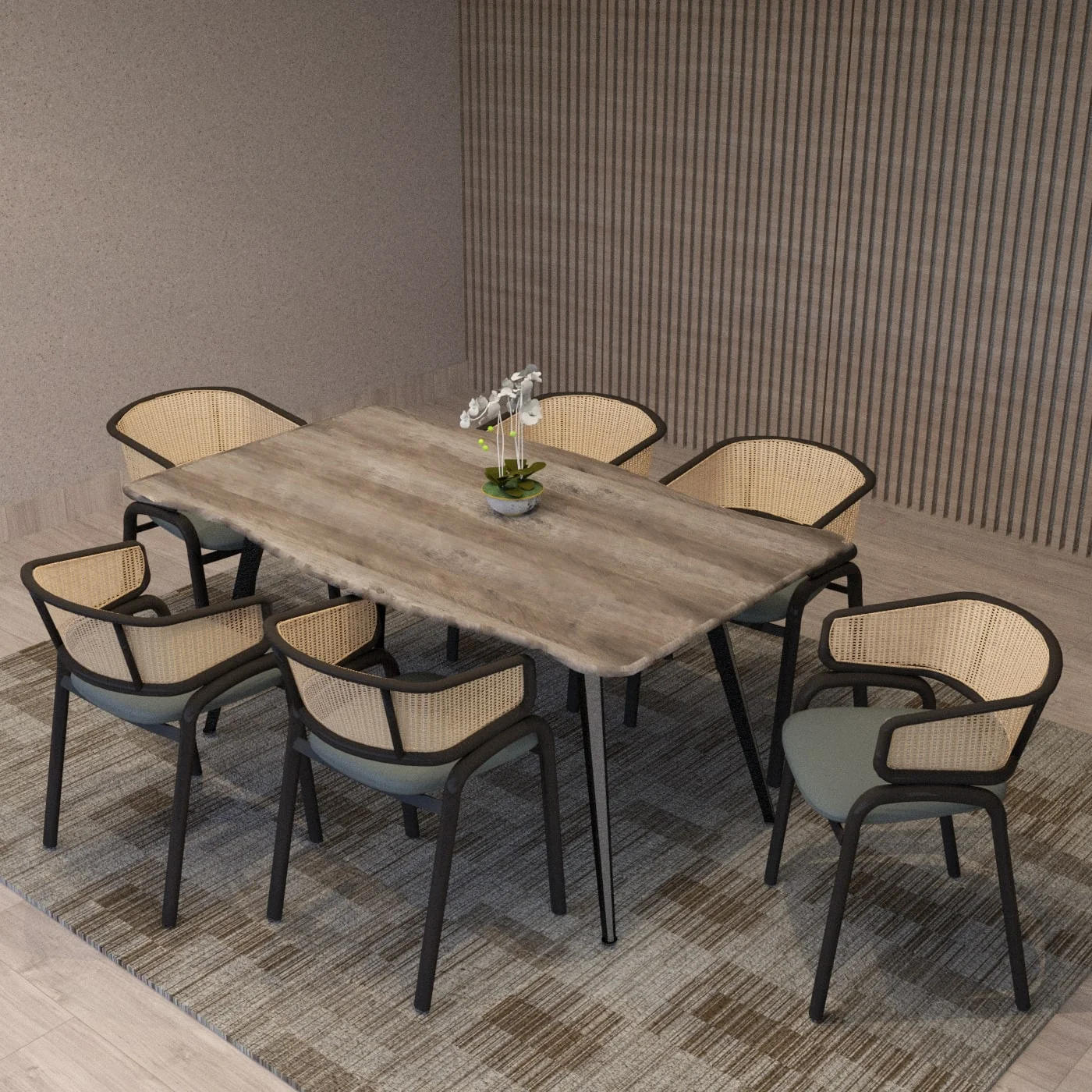 Ervilla - Dining Chair - Grey Leather