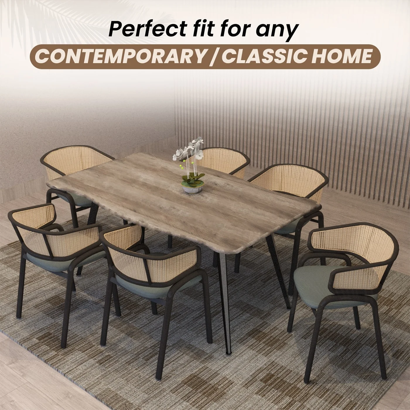 Ervilla - Dining Chair - Grey Leather - Set of 4