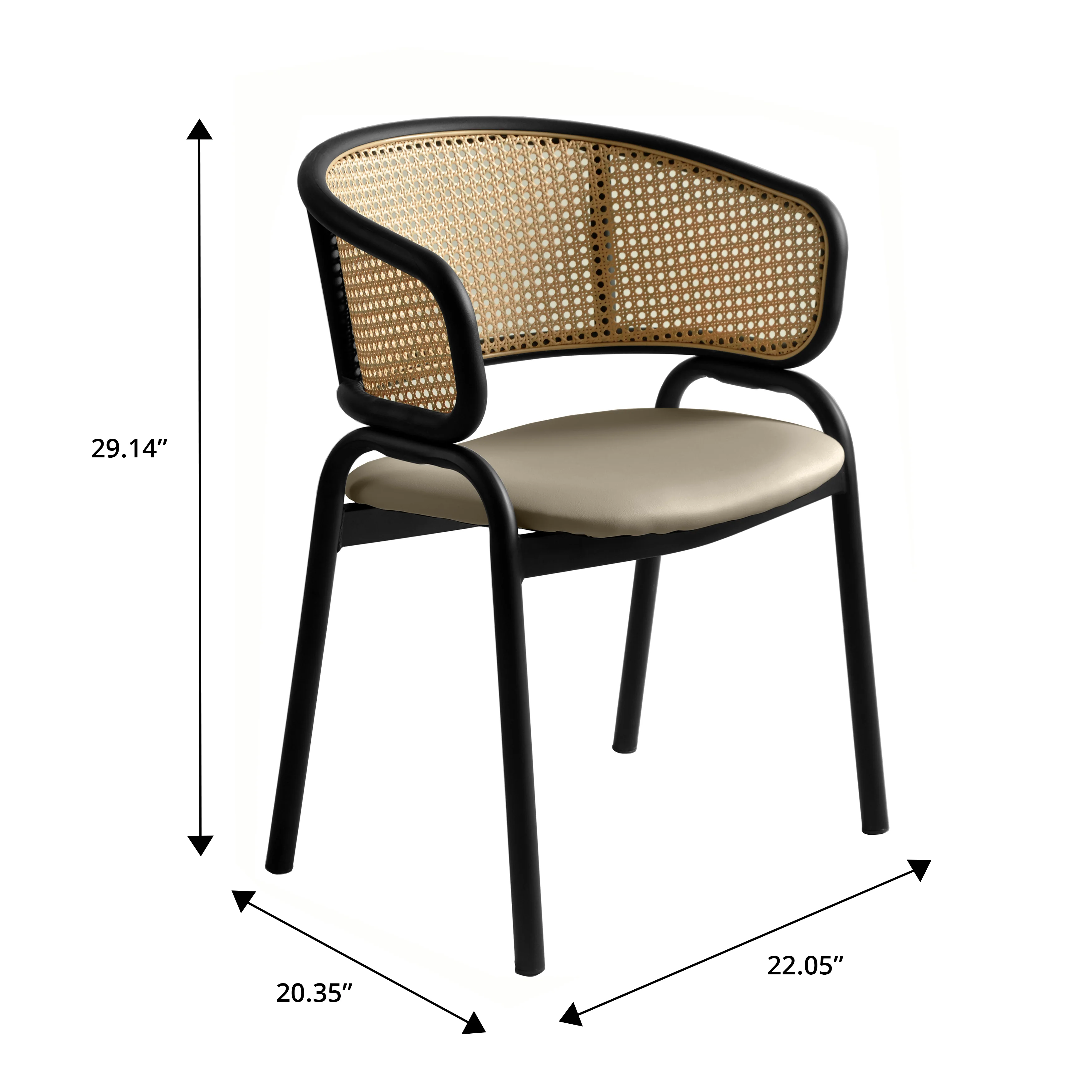 Ervilla - Dining Chair - Taupe Leather