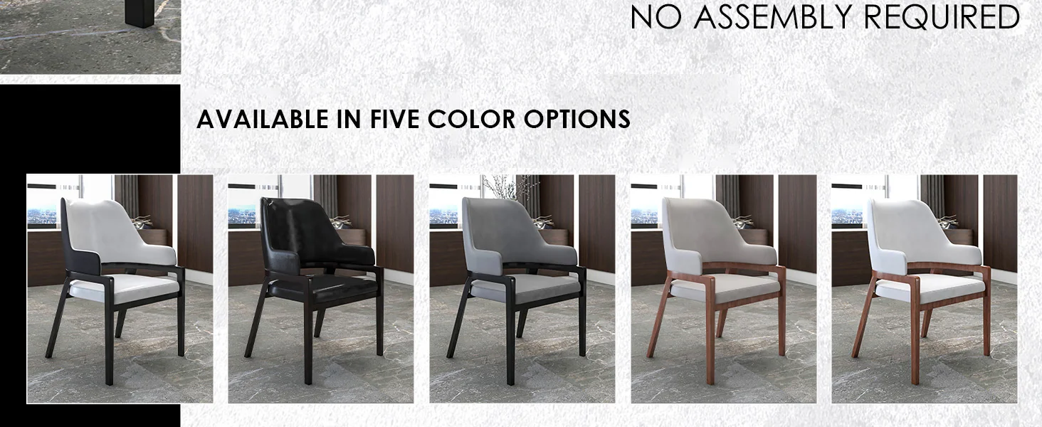 Ethora Collection Modern Wooden Dining Chair in Grey