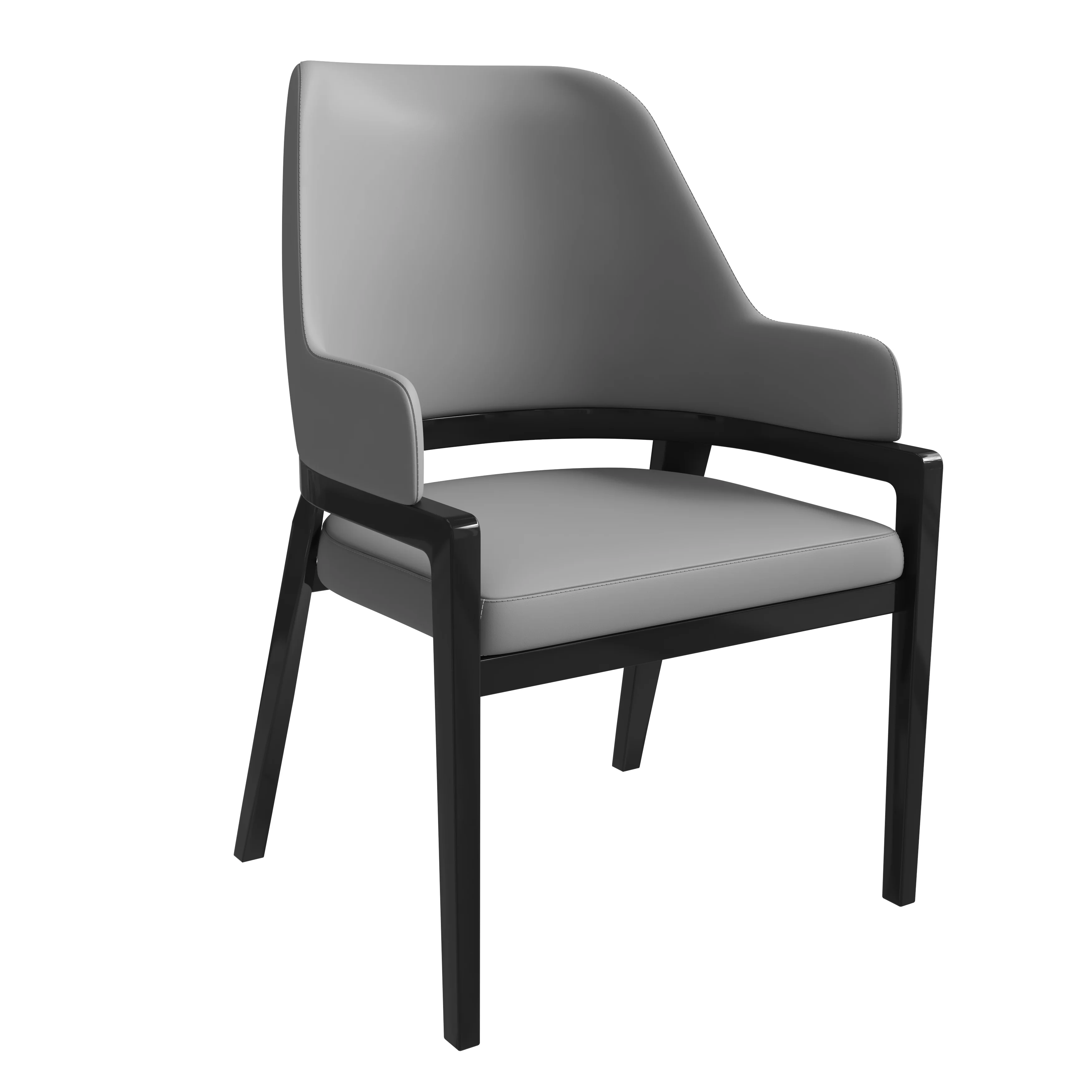 Ethora Collection Modern Wooden Dining Chair in Grey
