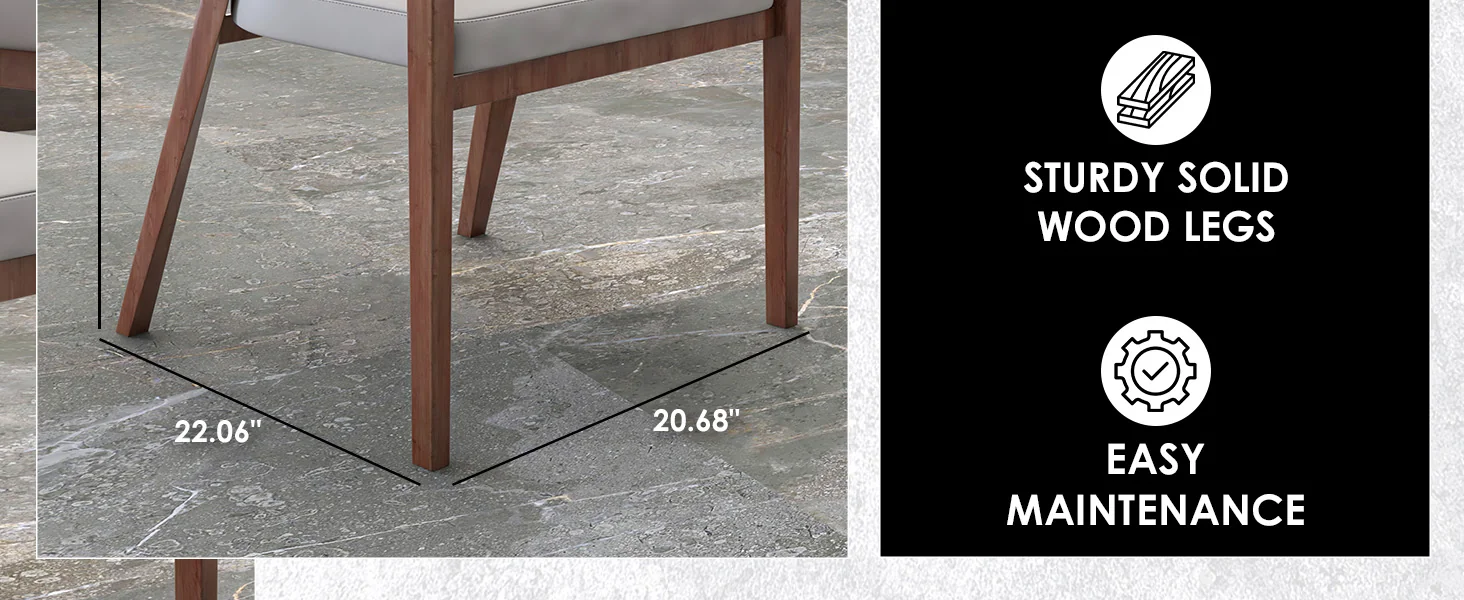 Ethora Collection Modern Wooden Dining Chair in Light Toupe