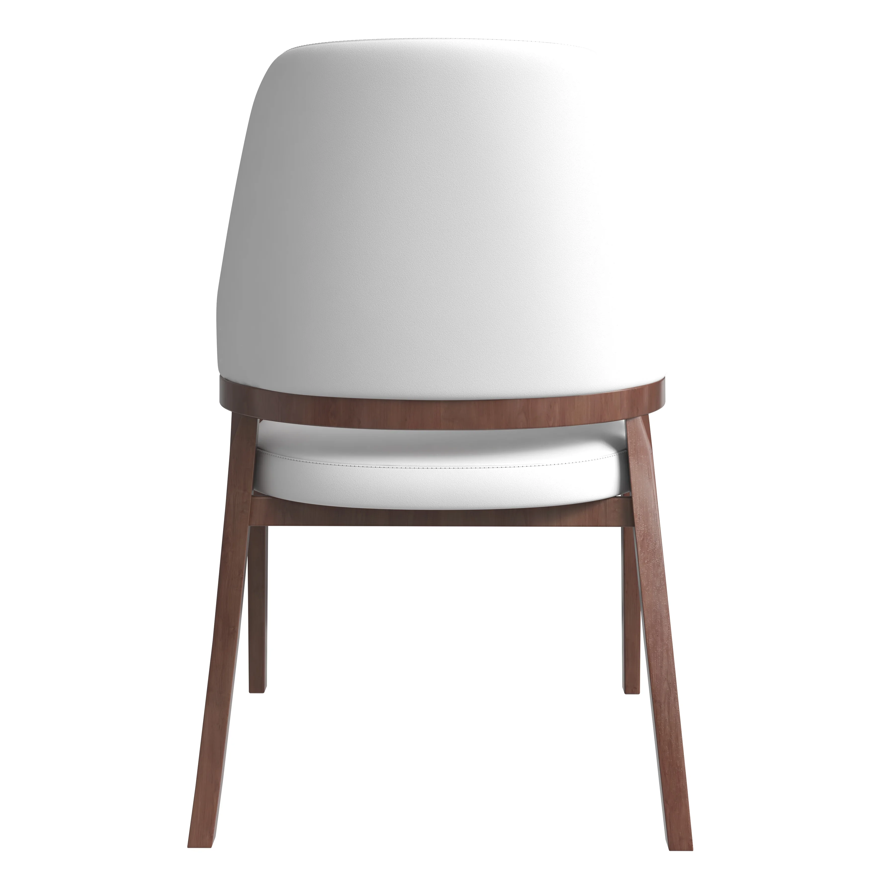 Ethora Collection Modern Wooden Dining Chair in White