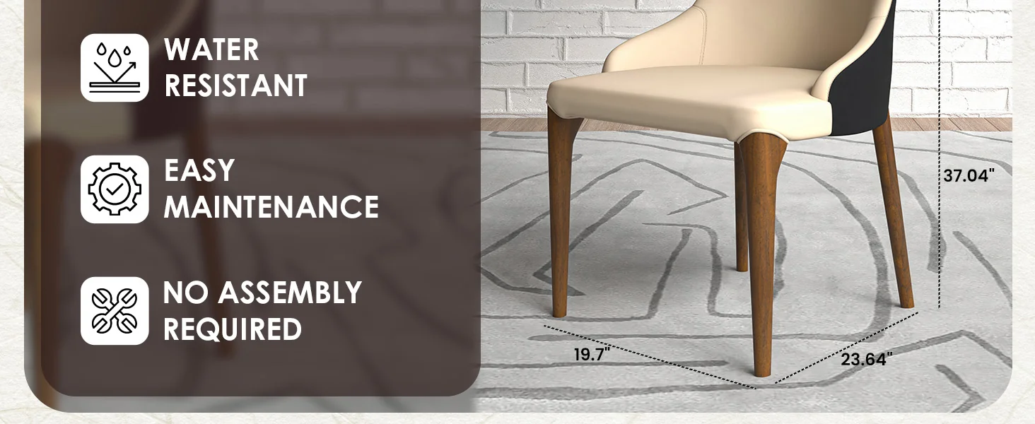 Elm Collection Modern Wooden Dining Chair In Black Velvet