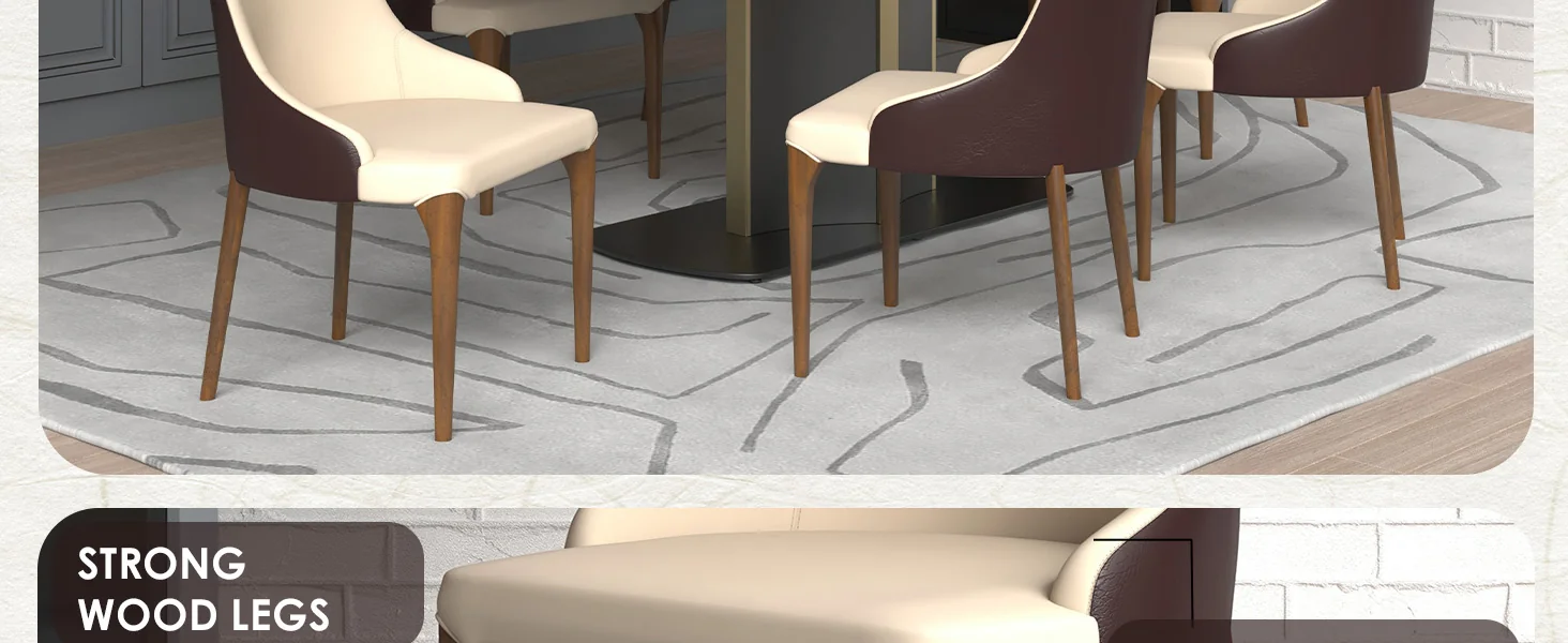 Elm Collection Modern Wooden Dining Chair In Brown